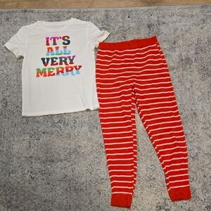 Wondershop Festive White and Red Kids Pajama Set